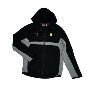 Puma Ferrari men’s Black & Gray Ferrari Zip Hoodie Size S
